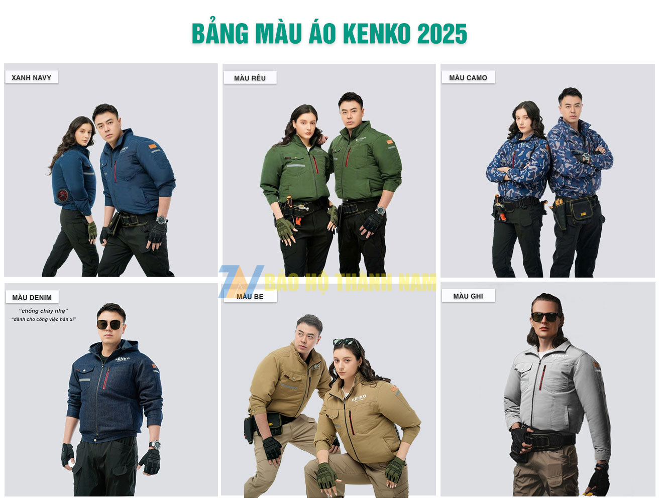 Bảng màu áo Kenko 2025 Bảng màu áo Kenko 2025