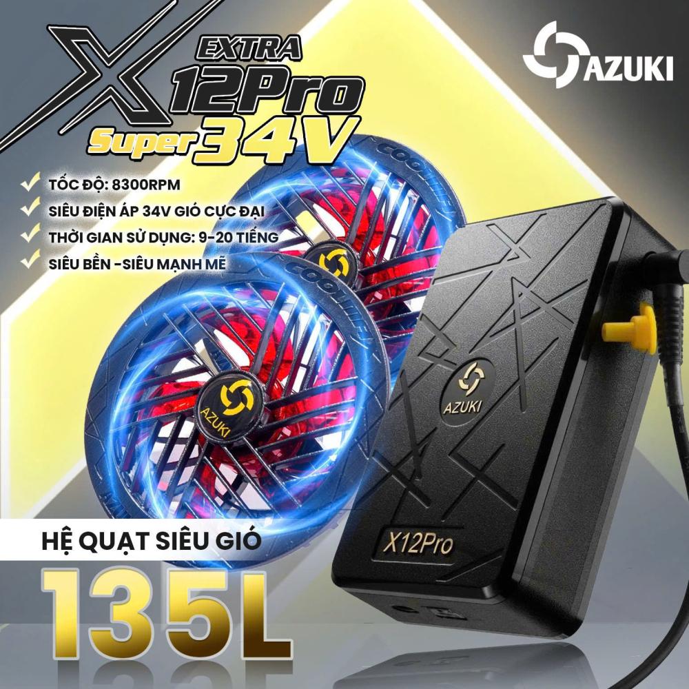 Alternative view of Áo điều hòa Azuki X12 Pro - Quạt 34V, Pin 30.000mah