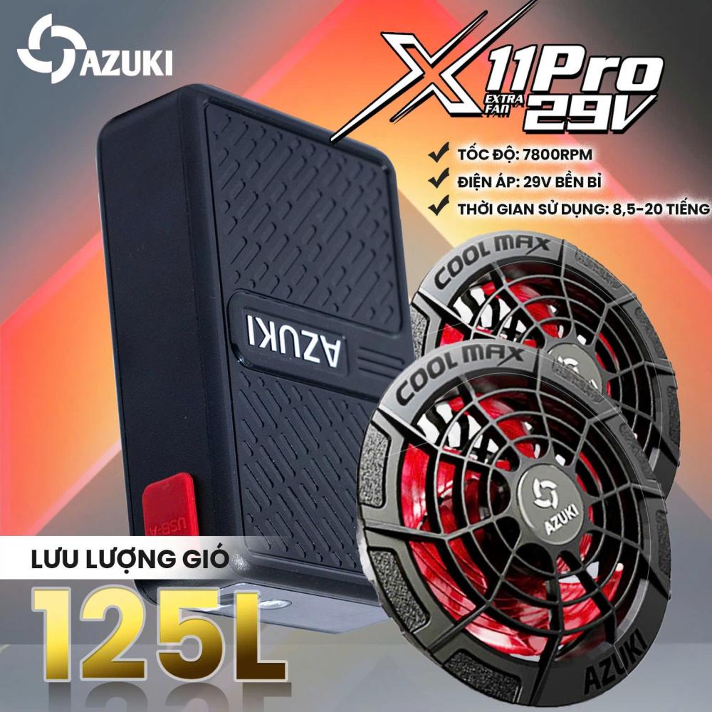 Alternative view of Áo điều hòa Azuki X11 Pro chính hãng - Quạt 29V, Pin 30.000mAh