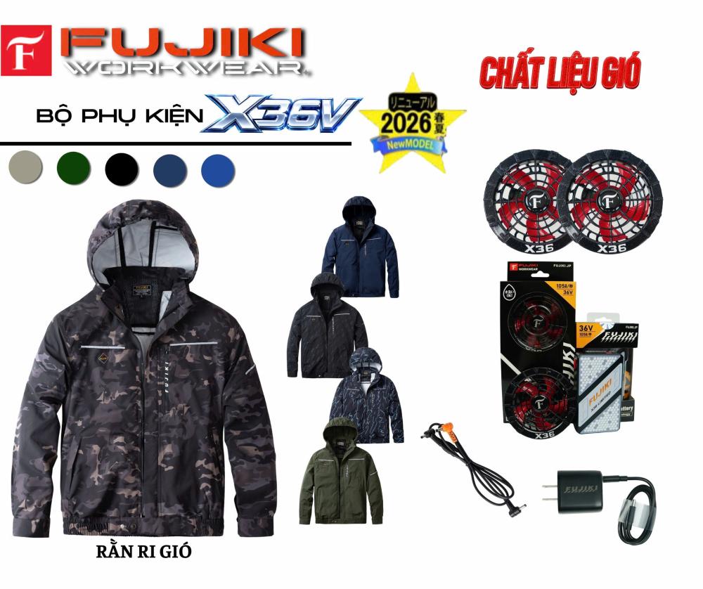 Áo điều hòa FUJIKI X36 - Pin 30.000mAh, Quạt 36v siêu khỏe - Ảnh 3