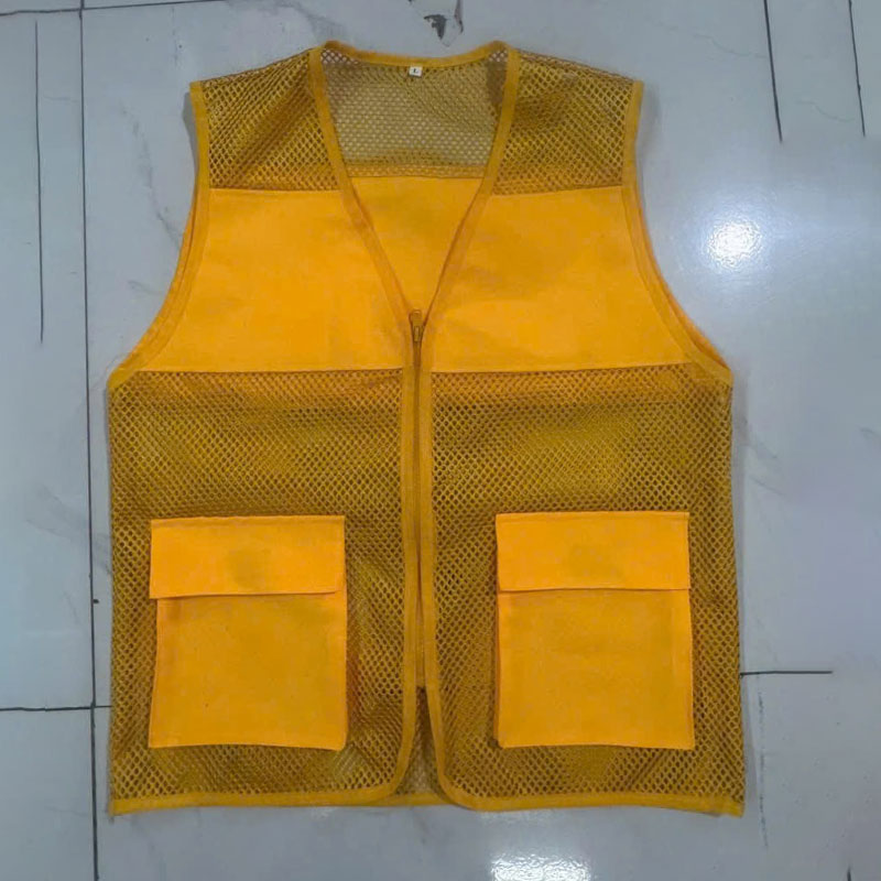 [Nhiều màu] Áo ghi lê bảo hộ lao động - Khóa kéo 2 túi, lưới lỗ to